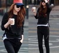 best-selling-free-shipping-r5415-sportswear-set-sweatshirt-casual-set-slim-skinny-pants-comfortable-fashion-female